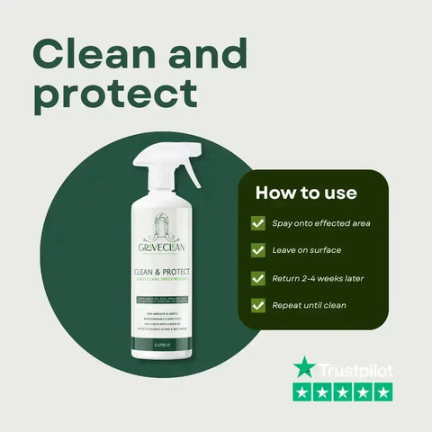 GraveClean™ Headstone Cleaning Bundle 2X1L For Long Lasting Results GraveClean | Headstone Cleaning & Restoration