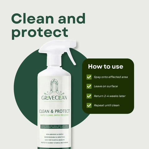 Headstone Cleaner Clean & Protect - GraveClean™ GraveClean | Headstone Cleaning & Restoration
