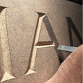 Andrew James Engraving Text on Stone